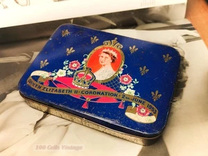 Reina Isabel II 1953 Coronación Cadburys Chocolate Real recuerdo lata de colección - Imagen 1 de 5