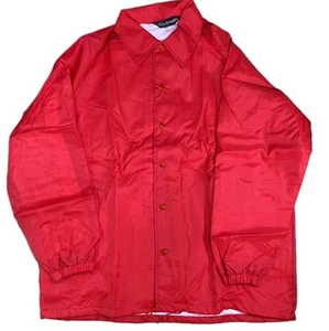 VTG RED Sportsmaster Coach Jacket Sz L - Picture 1 of 6