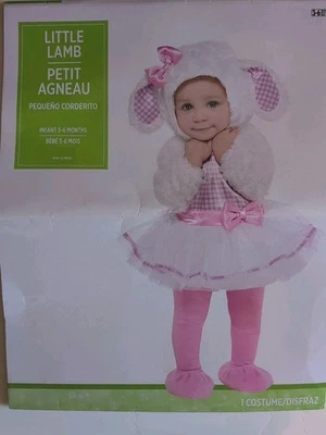Little Lamb Infant Costume 3 - 6 Months – Dress & Hood, Baby Halloween Cute - Image 1 of 4