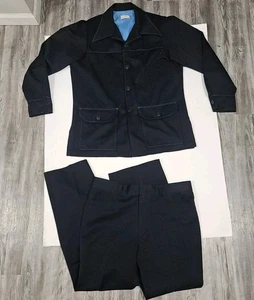 Levi’s Panatela Navy Suit Jacket And Pants Suit 70s Navy Blue Two Piece - Picture 1 of 7