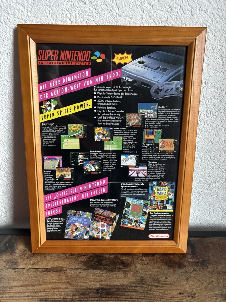 Nintendo Super Nintendo Reklame Rarität Sammlerzustand  - Bild 1 von 1