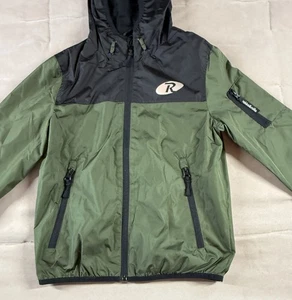 Rokka&Rolla Green Boys M 6-7 Hoodie Water Resistant Zip Up Windbreaker Jacket - Picture 1 of 12