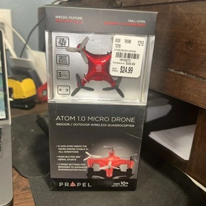 Propel Atom 1.0 Micro Drone Wireless Quadrocopter Indoor Outdoor Controller Red - Picture 1 of 2