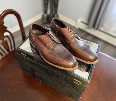 Vintage FootJoy Classics Saddle Golf Shoes – Brown Grain Leather – Size 11D - Image 1 of 4