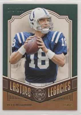2020 Panini Legacy Lasting Legacies Green /100 Peyton Manning #LL-PMA HOF - Image 1 of 2