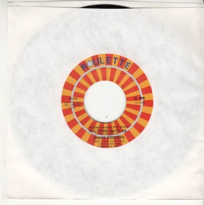 JIMMIE RODGERS - WALTZING MATILDA/THE WIZARD - MINT REISSUE 45 - NEW - Image 1 of 2