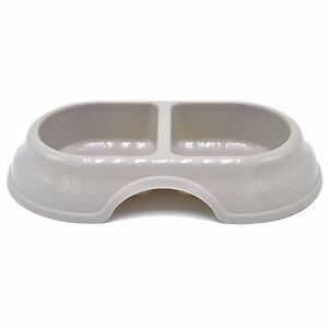 New double plastic bowl for cat, puppies 8 oz total.Good for Food and Water Dish