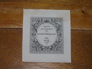 Vintage Legendo Plenus Homo Fit ELIZABETH MARY BUGBEE Scrollwork Black Sepia - Afbeelding 1 van 3
