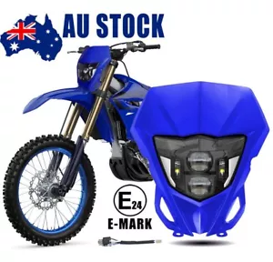 Blue H4 LED Headlight Hi/Lo Beam For Yamaha WR250F WR450F TTR 250 400 426 450 - Picture 1 of 12