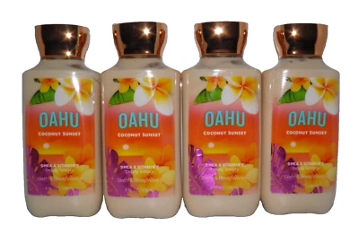 BATH & BODY WORKS OAHU COCO SUNSET LOCIÓN CORPORAL (JUEGO DE 4 PAQUETES) Foto 1 de 4