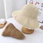 Boho Lafite Straw Hat with Lace Weave Straw Cap Woven Fisherman Hat  Spring