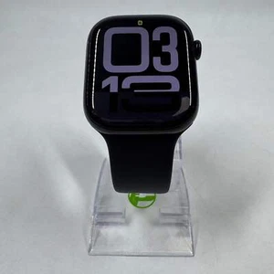 GPS Only Apple Watch Series 10 46MM Black Aluminum Black Sports Band MWWQ3LW/A - Zdjęcie 1 z 7