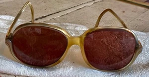 Vintage tinted eyeglasses/sun glasses, circle of magnification on each lens - Picture 1 of 4