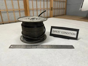 40+ feet  Spool COPPER CORE SPARK PLUG WIRE ignition DIY SOLID BLACK rubber - Picture 1 of 7