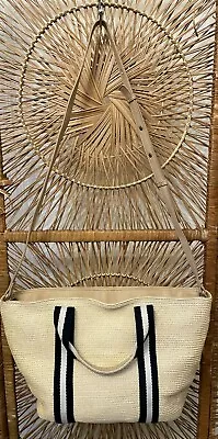 Bolso de hombro Talbots para mujer náutico grande tejido natural forrado con paja  Foto 1 de 4