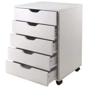 Winsome 10519 Halifax 5-Drawer Composite Wood Cabinet, White - Picture 1 of 4
