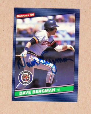 Dave Bergman (Dec) signed 1986 Donruss card #471-Detroit Tigers - Image 1 of 2