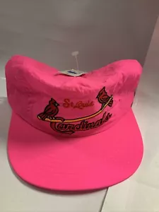 Vintage St Louis Cardinals Snapback Hat MLB Official Neon ANNCO NEW Pink 80’s - Picture 1 of 9