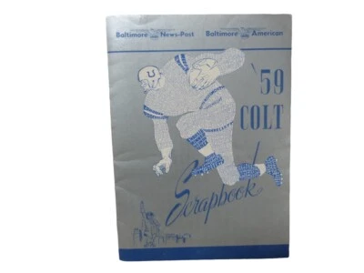 Libro de recortes de periódico americano de los Baltimore Colts 1959 NOTICIAS 8X10 PULGADAS JOHNNY UNITAS Foto 1 de 4