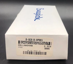 Swagelok B-QC8-B-8PMK5 Vástago de conexión rápida de latón 1/2" llave azul NPT macho (cantidad = 5) - Imagen 1 de 8