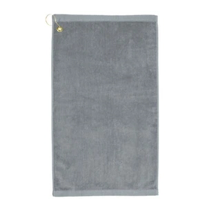 Premium Velour Golf Towel with Corner Hook &Grommet Placement-Silver - Picture 1 of 1