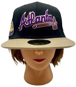 Gorras New Era Atlanta Braves Just corona negra 59FIFTY ajustadas talla 7 - Imagen 1 de 11