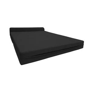 Black Sleeper Chair Folding Foam Beds, Portable Sleepover Sofa Bed 6 x 48 x 72 - Picture 1 of 6