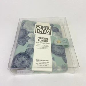 Planificador Personal Carpe Diem Como Nuevo Vintage Floral 6 Anillos Bolsillo Pluma Lazo SIN INSERTO - Imagen 1 de 14