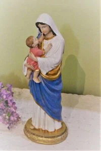 Madonna Jesuskind Maria Statue 12 Zoll Harz Indoor Outdoor - Bild 1 von 5