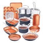 Gotham Steel Nonstick 20 Pc Cookware and Bakeware Set, Kitchen In a Box-Graphite