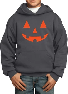 Kids Halloween Hoodie Orange Jack-o-Lantern - Picture 1 of 4