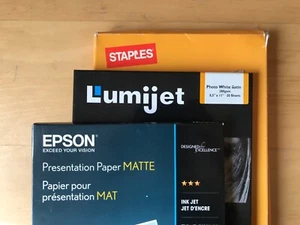 3 Bundles: Epson Premium Presentation Paper, Lumijet Photo White, 8.5x11 Inches - Picture 1 of 4