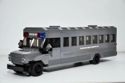 LEGO Police Prisoner Inmate Transport Bus Gray City Town Custom Speed Champions  - Image 1 of 4