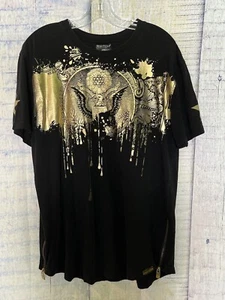 Switch REMARKABLE Shirt Metallic GOLD Eagle Men's XL e Pluribus Unum - Picture 1 of 2