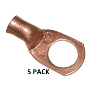 PAQUETE DE 5 - TERMINAL DE ANILLO DE ALTA RESISTENCIA COBRE 3/8" ID CALIBRE 8 AET-8382-5PK - Imagen 1 de 2