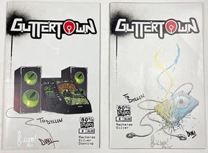 Guttertown Comic Books Lot of 2 Indy Signed By Casey Silver Dimi Macheras 80% St - Picture 1 of 8