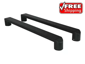FRONT DOOR HANDLE MATT BLACK ENTRANCE PULL SET STAINLESS STEEL 480mm LONG - Picture 1 of 9