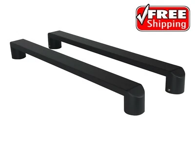FRONT DOOR HANDLE MATT BLACK ENTRANCE PULL SET STAINLESS STEEL 480mm LONG - image 1 of 4