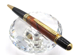STUNNING HIGH QUALITY HANDMADE COPPER WITH SWIRLS ACRYLIC TWIST BALL POINT PEN - Picture 1 of 4