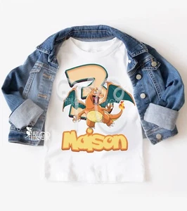 Charizard Birthday Shirt, Pokemon Kids Shirts, Charizard Toddler, Pokemon Shirts - Picture 1 of 18