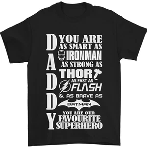 Daddys Favourite Superhero Fathers Day Mens T-Shirt 100% Cotton - Picture 1 of 102