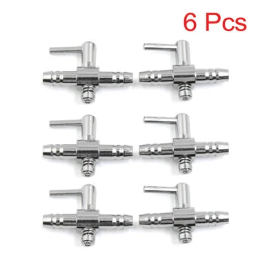 6stk Edelstahl Luftstrom Splitter Pumpenhebel Ventil für Aquarium Fisch Behälter - Bild 1 von 3
