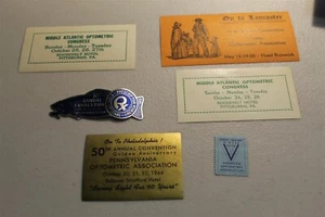 OPTOMETRIC LOT OF 6 LABELS / POSTER STAMP MINT H MEDICAL 1920'S - 40'S - Picture 1 of 1