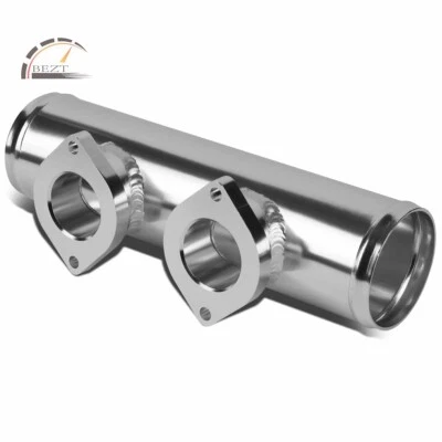 SILVER DUAL TYPE S/RS 2.5" ALUMINUM TURBO BLOW OFF VALVE FLANGE PIPPING ADAPTOR - Image 1 of 4