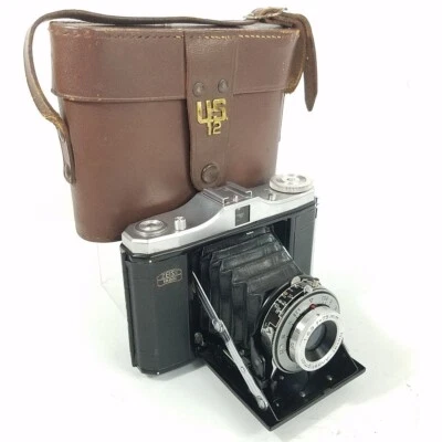 Zeiss Ikon Nettar 1:6,3 75 mm Novar Vario para 120 películas estuche del ejército de Estados Unidos principios de la década de 1930 Foto 1 de 4