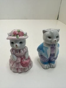 Mr. & Mrs. Kitty Cat Salt and Pepper Shakers Formal Wear - Picture 1 of 12