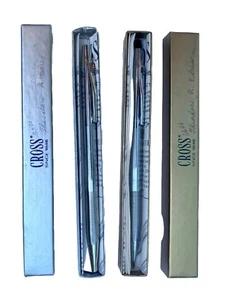 VINTAGE CROSS PEN & PENCIL SET with CASEs ~ AS IS FOR PARTS IBM - Picture 1 of 5