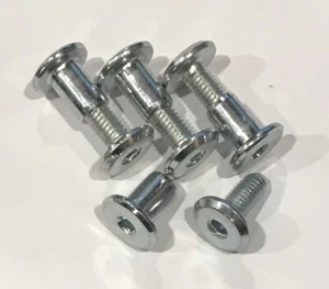 15mm Furniture Hex Screw & Sleeve Nut Connecting Bed Bolt Fitting M6 6mm Thread - Picture 1 of 1