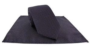 Juego de corbata geométrica y cuadrado de bolsillo Michelsons of London Pip - Imagen 1 de 27