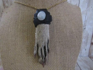 Waschbär Pfote/Fuß Halskette Schmuck Tier Knochen Schmuck Halskette N6430 - Bild 1 von 6